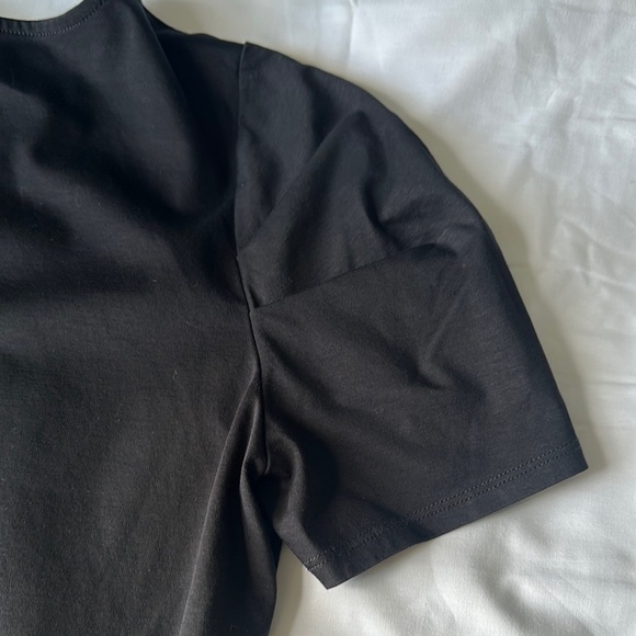 ANTONIO MELANI Black Boxy Short Sleeve T-Shirt - Picture 7 of 8